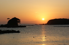 阿津里浜夕陽