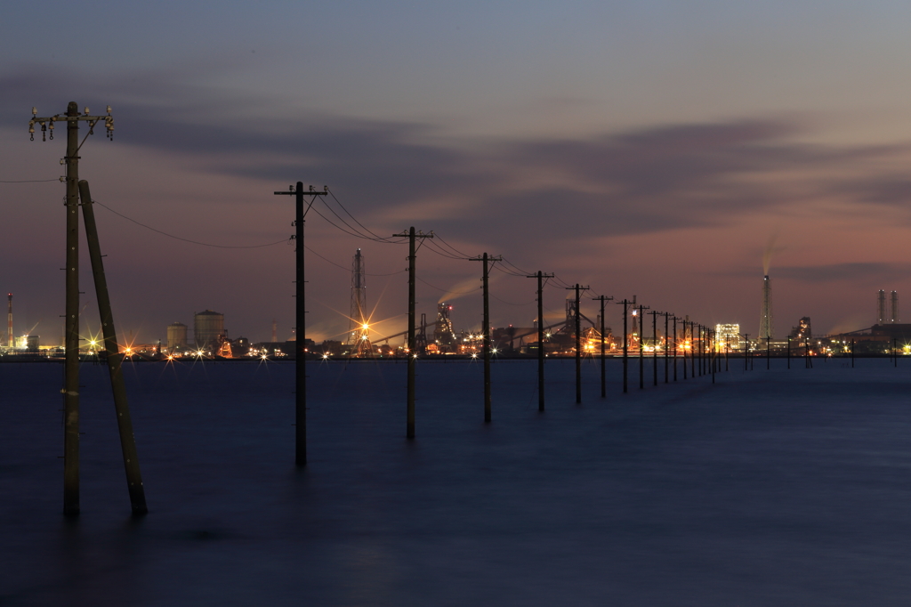 江川海岸の夜