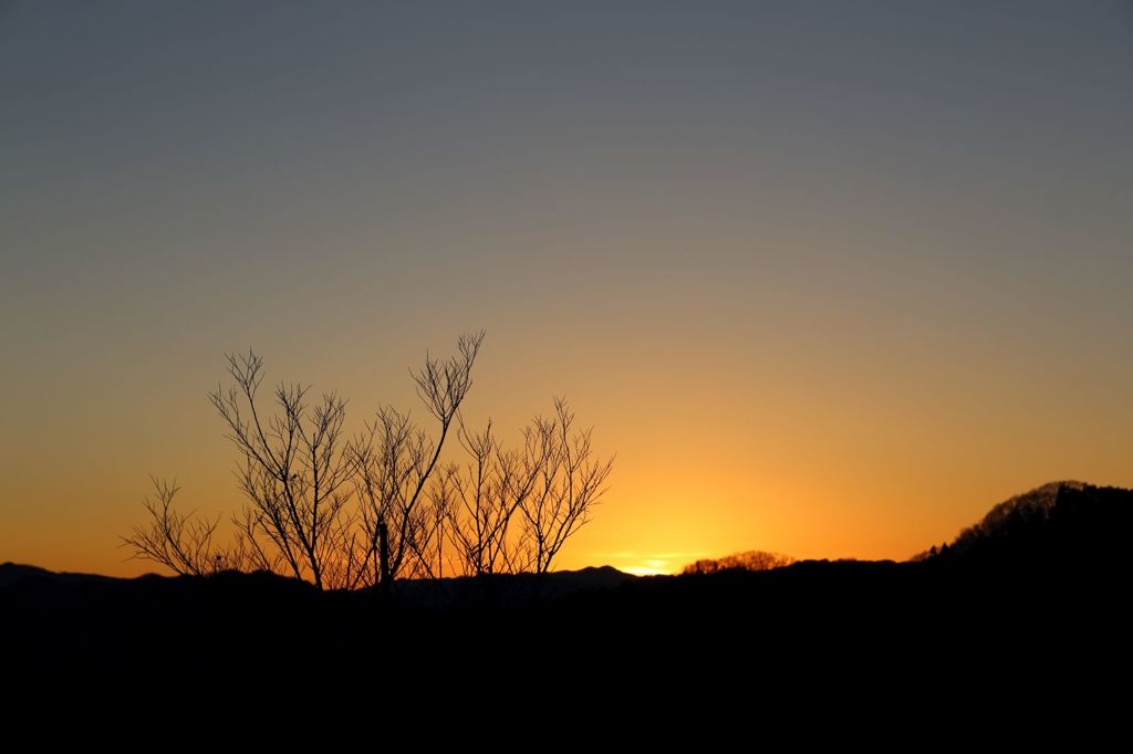 近所の夕焼け