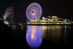 夜の水鏡@横浜