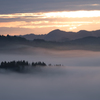 雲海の夜明け
