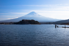 河口湖からの富士山