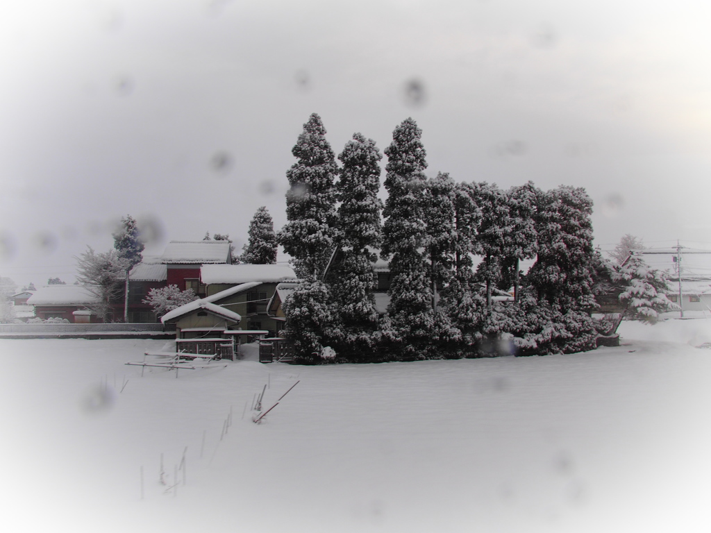 散居村の雪景色
