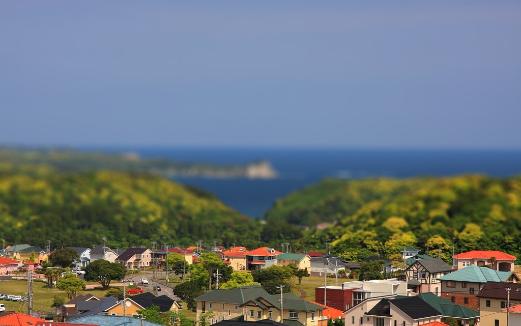 海辺の別荘地（ジオラマ）