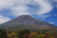 秋空と富士山