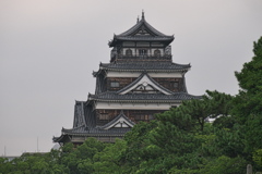 早朝の広島城