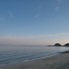 朝の志賀島　砂浜