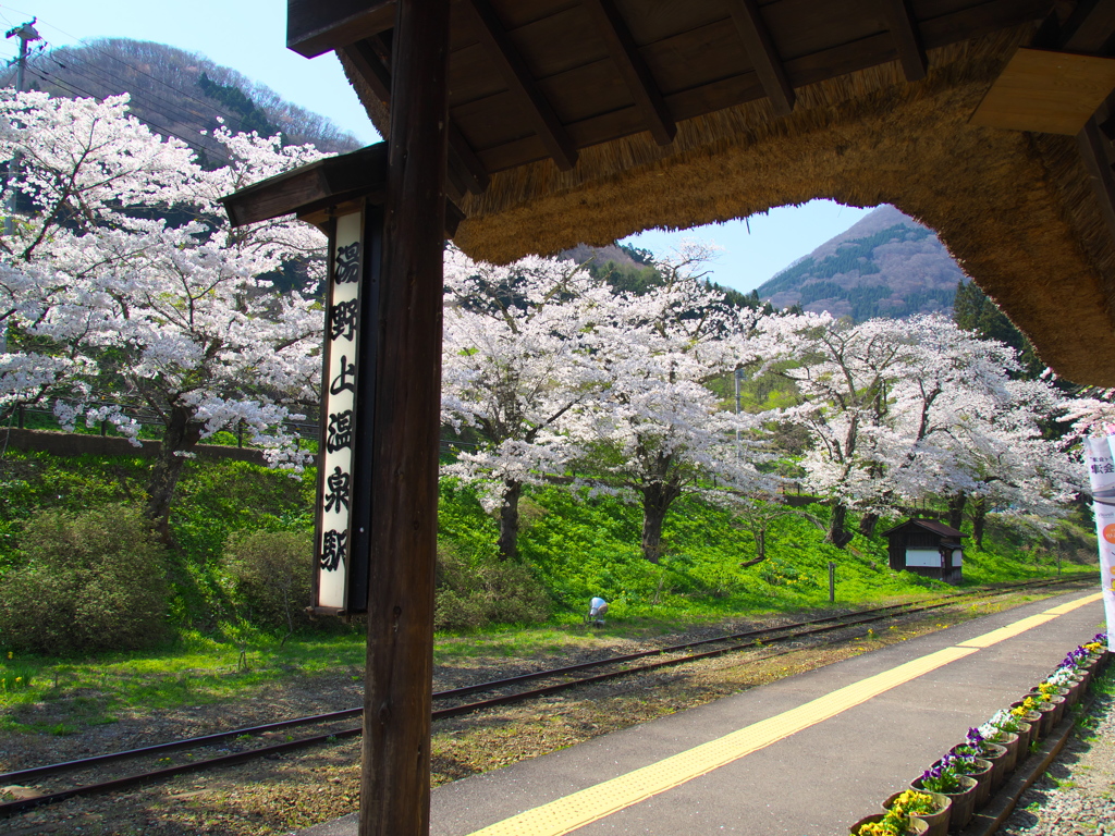 一年前の今日（会津鉄道　湯野上温泉）