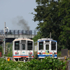 真夏の列車交換