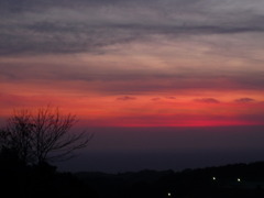 相模湾越しの夕焼け