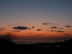 相模湾越しの夕景
