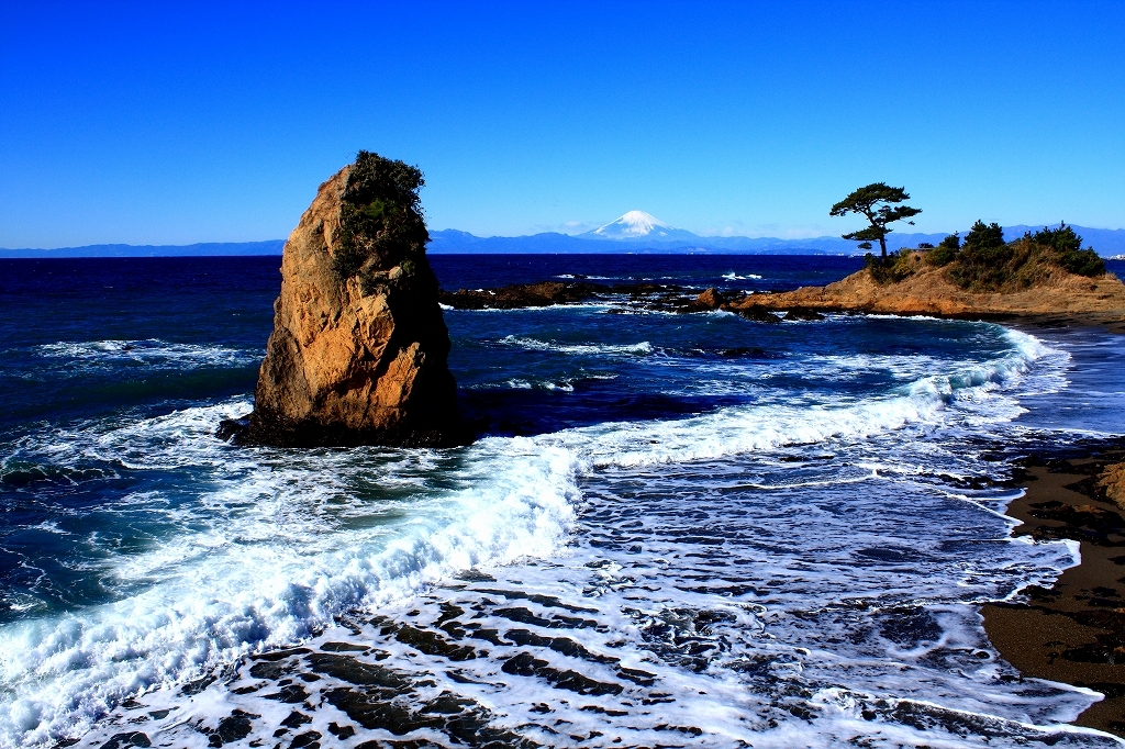 冬の立石海岸