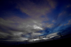 dark blue sky