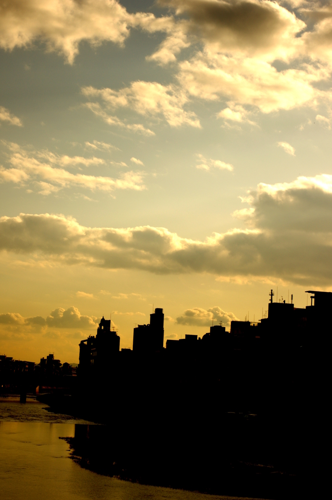 京都の夕暮れ