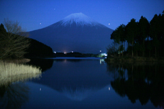 夕闇の富士