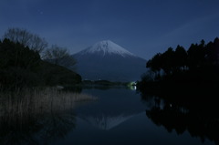 月明かりの富士