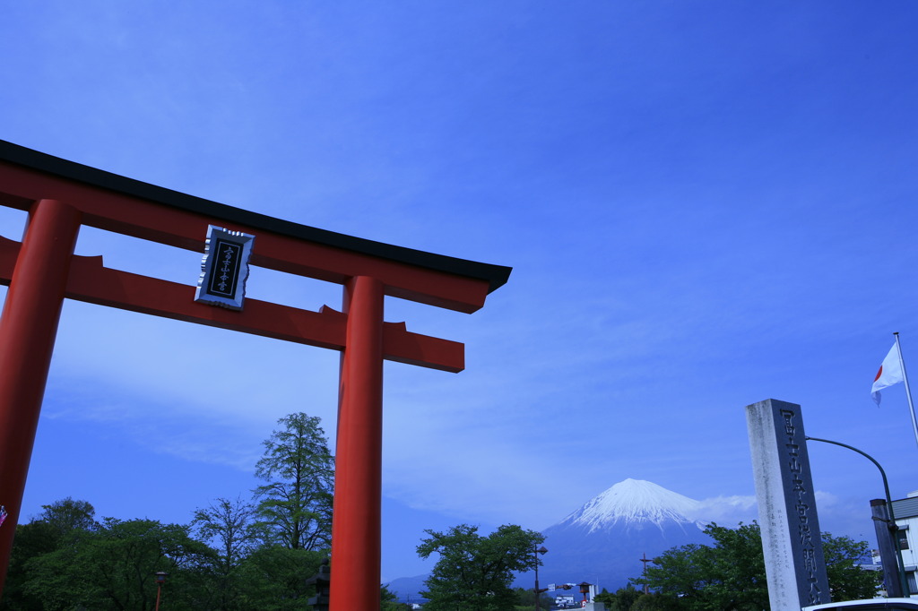 鳥居と富士