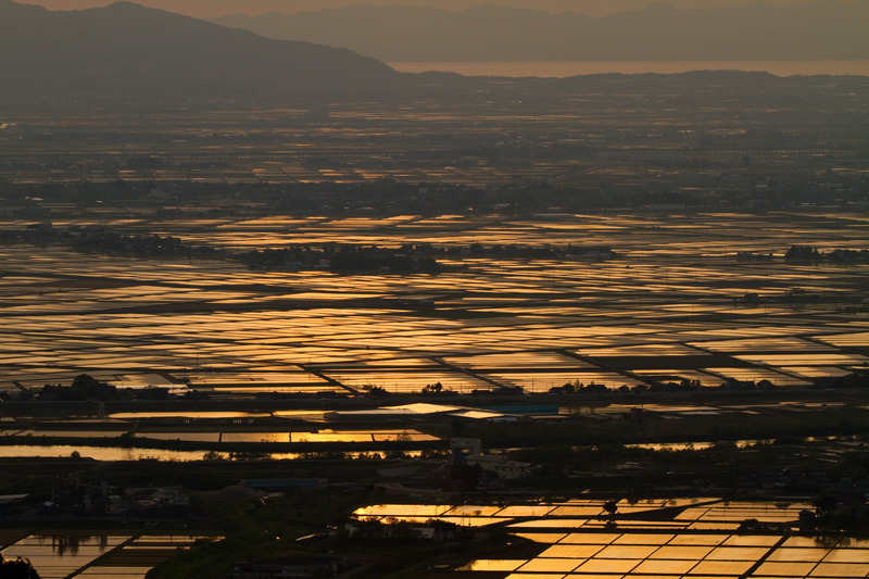 護摩堂山からの夕景