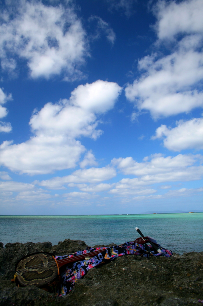 海辺で弾いてみた