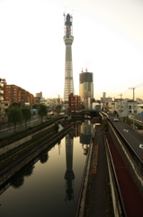 水辺に写るスカイツリー