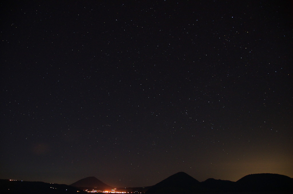 洞爺湖からの星空