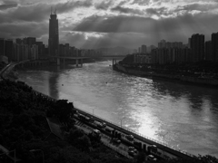 中国重慶市の風景　嘉陵江