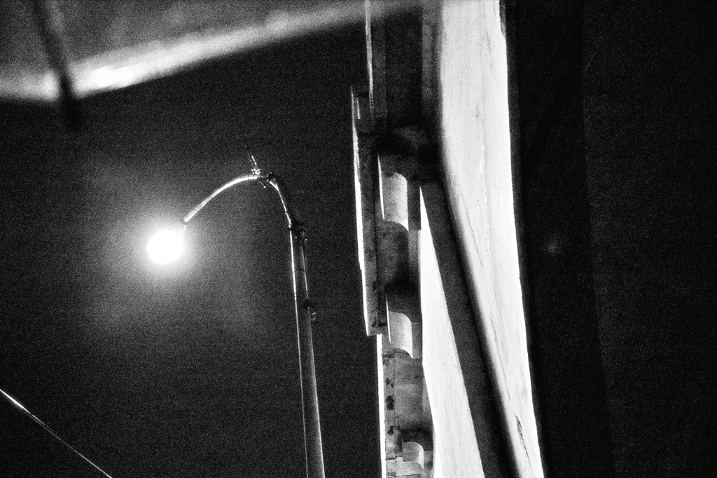 ＜見上げる雨の夜空＞ モノクロデイ