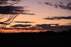 近くの夕景
