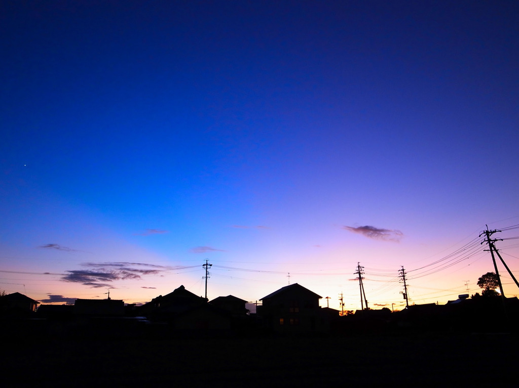 夕暮れの色彩
