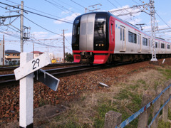 名鉄電車（西枇杷島駅付近）