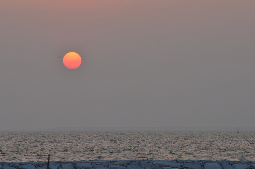 霞ヶ浦の夕日