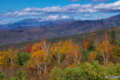 冠雪した山並み
