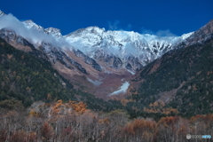 晩秋の穂高連峰