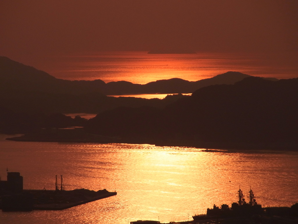 佐世保の夕焼け。。２