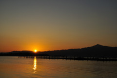 比叡山に沈む夕日その1