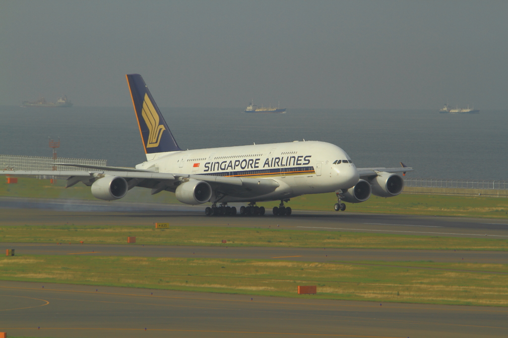 A380タッチダウン