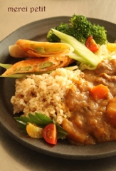 カレー☆セロリ春巻き　ランチプレート　