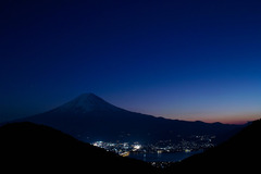 夕暮れの富士