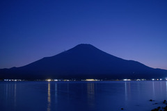 夕暮れの富士山