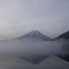 朝靄の富士