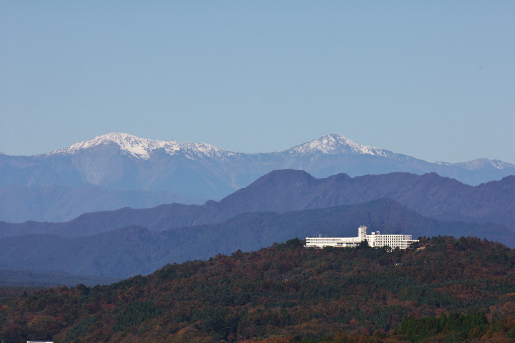 山中湖パノラマ台から南アルプス