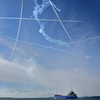 見上げれば訓練空域