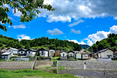 住田町気仙川の鮎釣り
