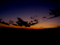 空と雲と夕日