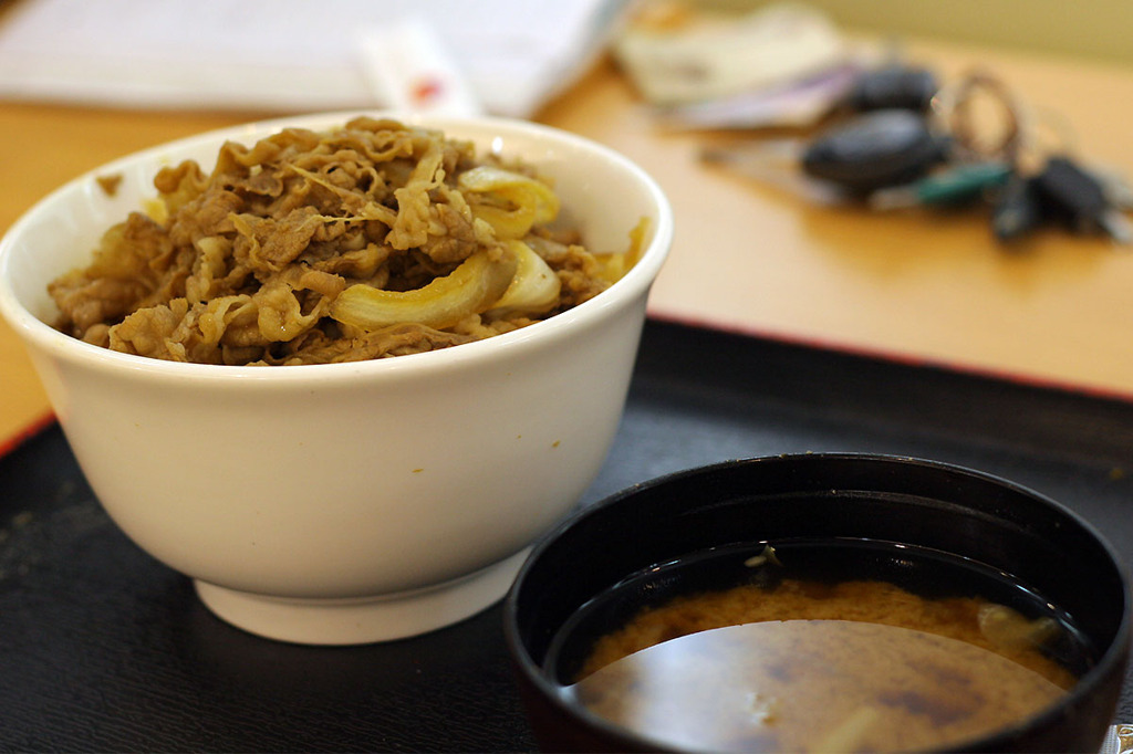 上海の松屋の牛めし