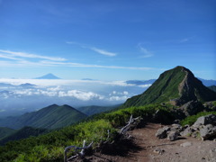 赤岳と富士山