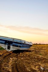 boat in the field