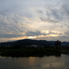 梅雨入りの夕日