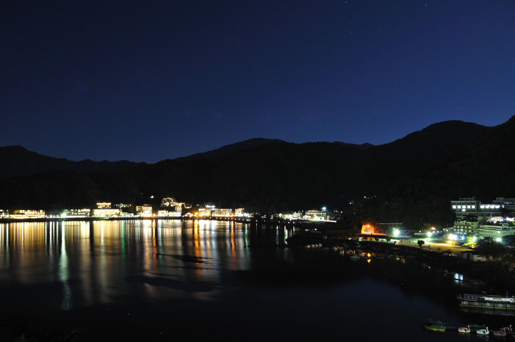 河口湖の夜景