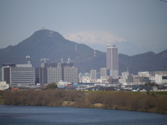 一夜城から見る岐阜城